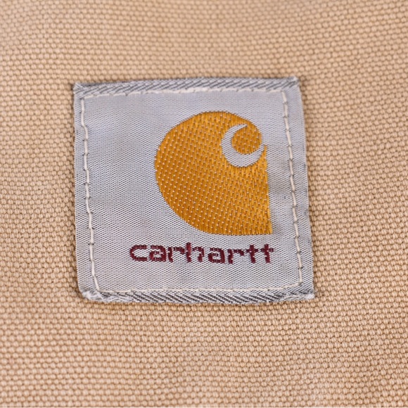 Vintage Carhartt Duck Canvas Work Jacket Tan Large - Picture 3 of 10